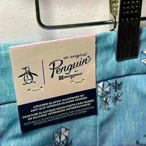 Original Penguin Bermuda Shorts Elastic Waistband Anti Slip Grip NWT Men Size 32 - Picture 6 of 13